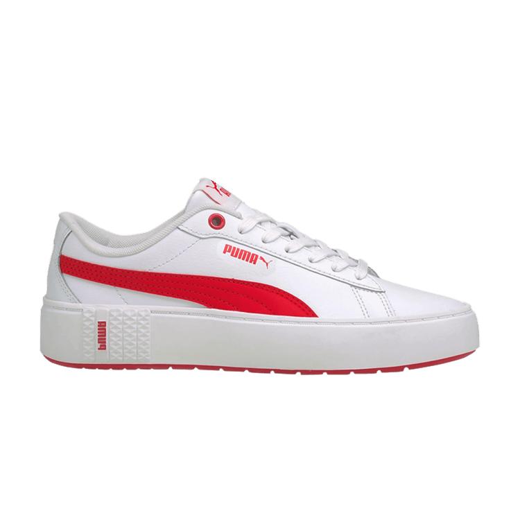 

Кроссовки Puma Smash Platform V2 White Poppy Red Women 373035-06
