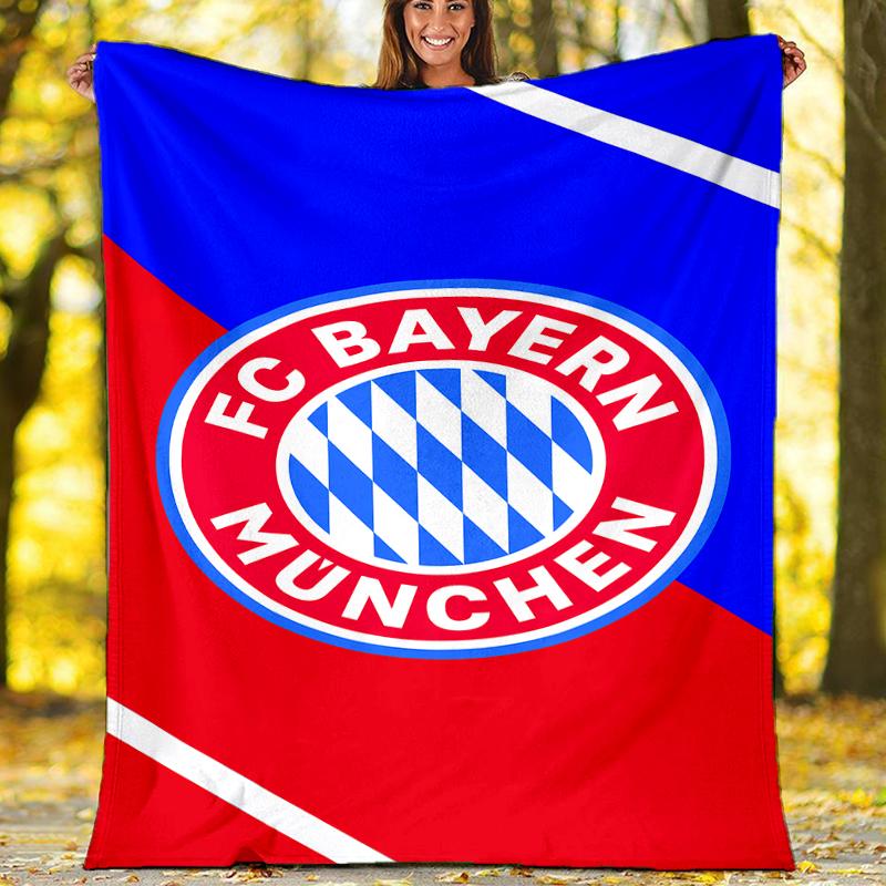 FC Bayern München logo printed throw blanket—soft,warm;versatile blanket for all seasons—perfect as &air-conditioning throw,nap blanket
