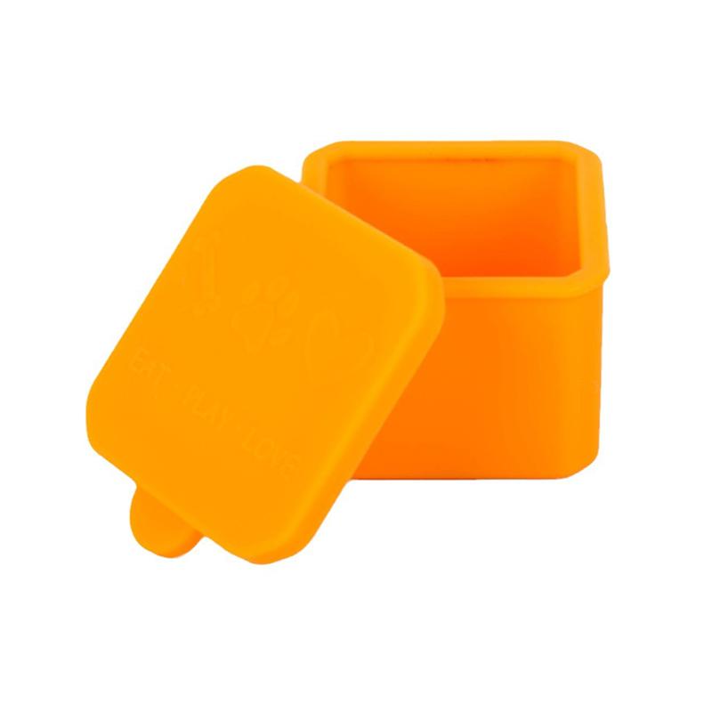 Силиконовый ланч-бокс, разделитель для соуса, чашка с крышкой, квадратная маленькая коробка для хранения приправ, антипригарный контейнер, крышка для еды Bento