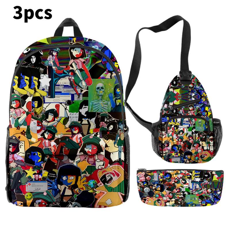 Dream Ena Bbq Children School Bag Set Pencil Case Durable Material Student Young