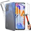 Case for Redmi Note 11 Pro + 2 Tempered Glasses, Soft Shockproof Transparent Silicone Case