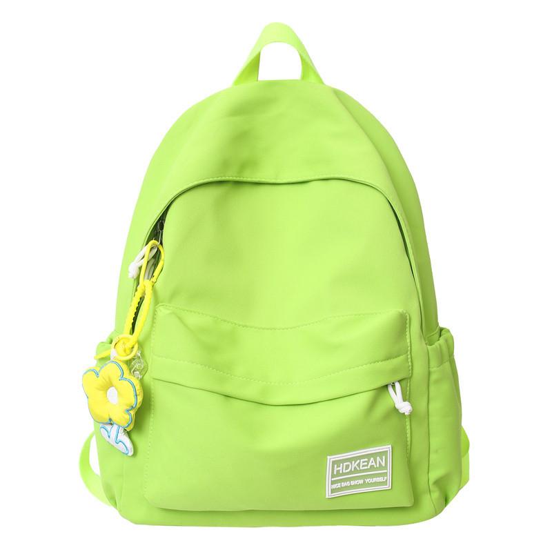 Summer New Korean Style Solid Color Fashion Casual Couple Backpack Fresh Cute Sweet Student School Bag