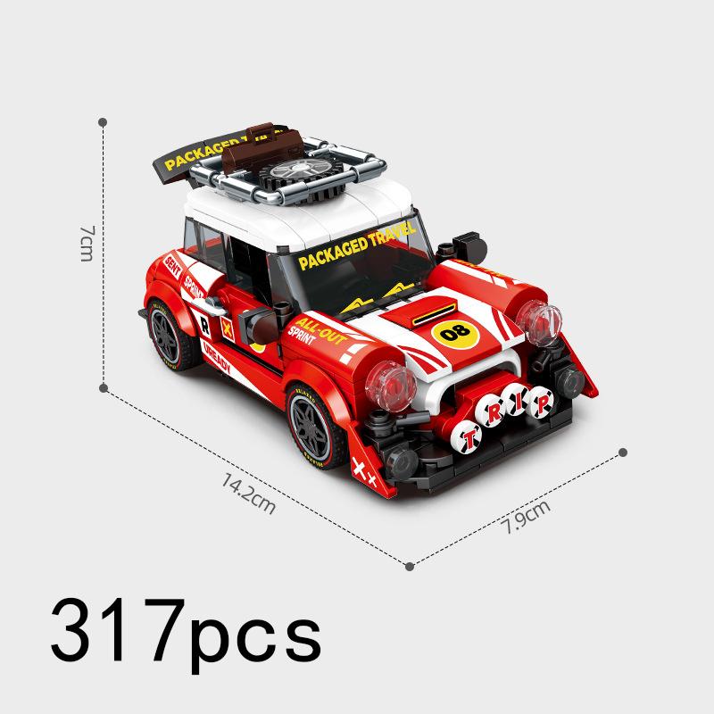 Mini Speed Cooper Super Race Stadt Freund Rennwagen Modell Bausteine Shop Miniatursteine Mädchen Technik Weihnachtsgeschenk