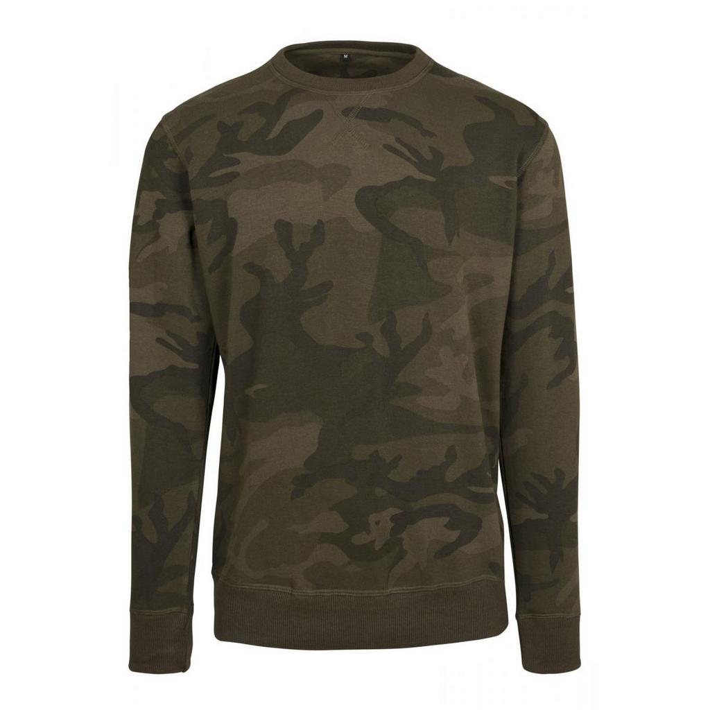 Bygg Ditt Varumärke Herr Kamouflage Rundhalsad Sweatshirt