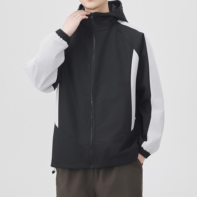 Double-sided Jacket for Men with Hooded Spring and Autumn New Casual Men's Trendy Youth Jacket