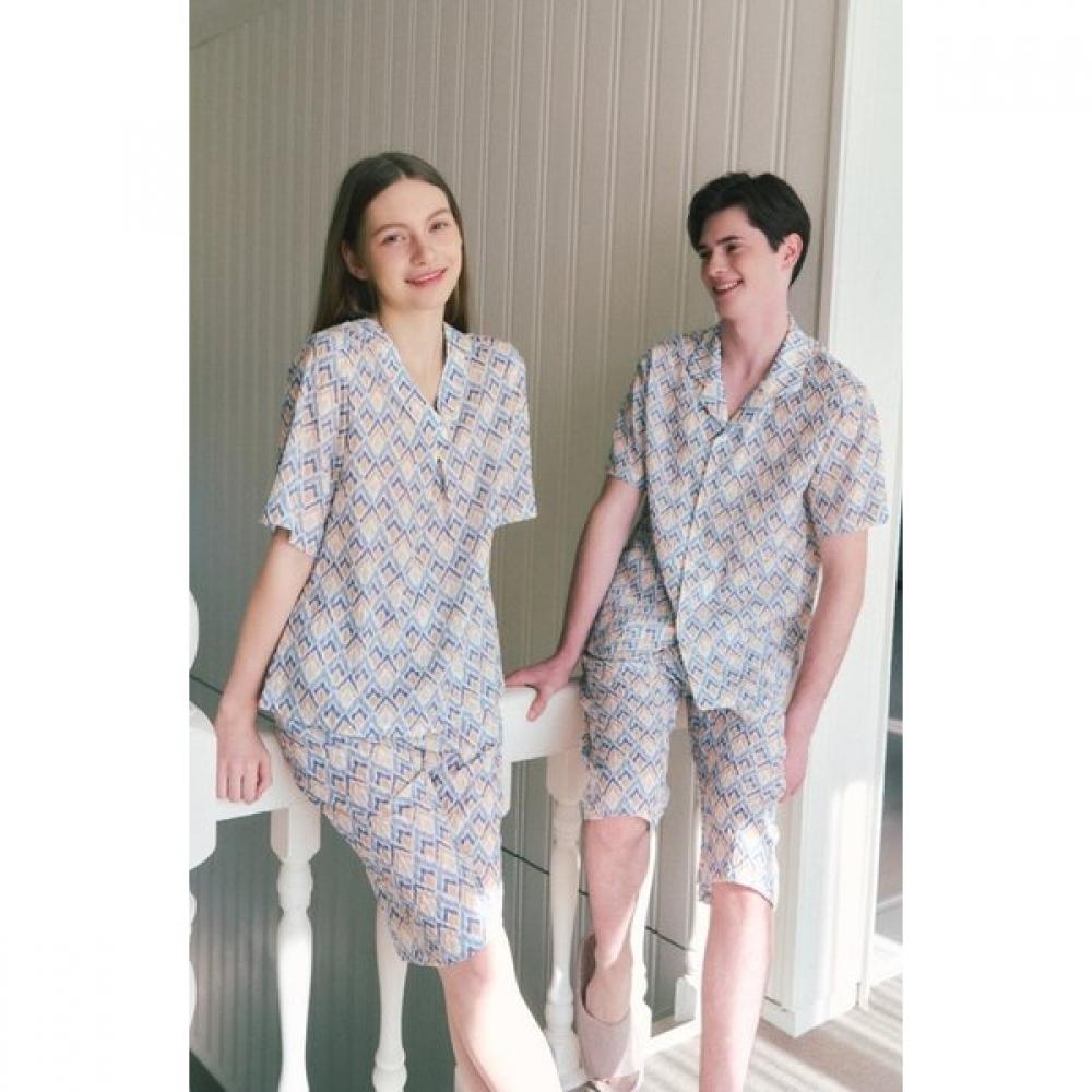 

VenuS Men S Pajama Geometric Print Top vevS118m 110