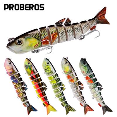 Lure Bait Multi Section Fish 13cm 22G Plastic False Bait 8 Section Multi Section Hard Bait Sea Fishing Bait