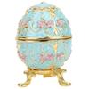 Hand Made Enameled Easter Egg Jewelry Box Organizer Home Desktop Decor Ornaments Gifts