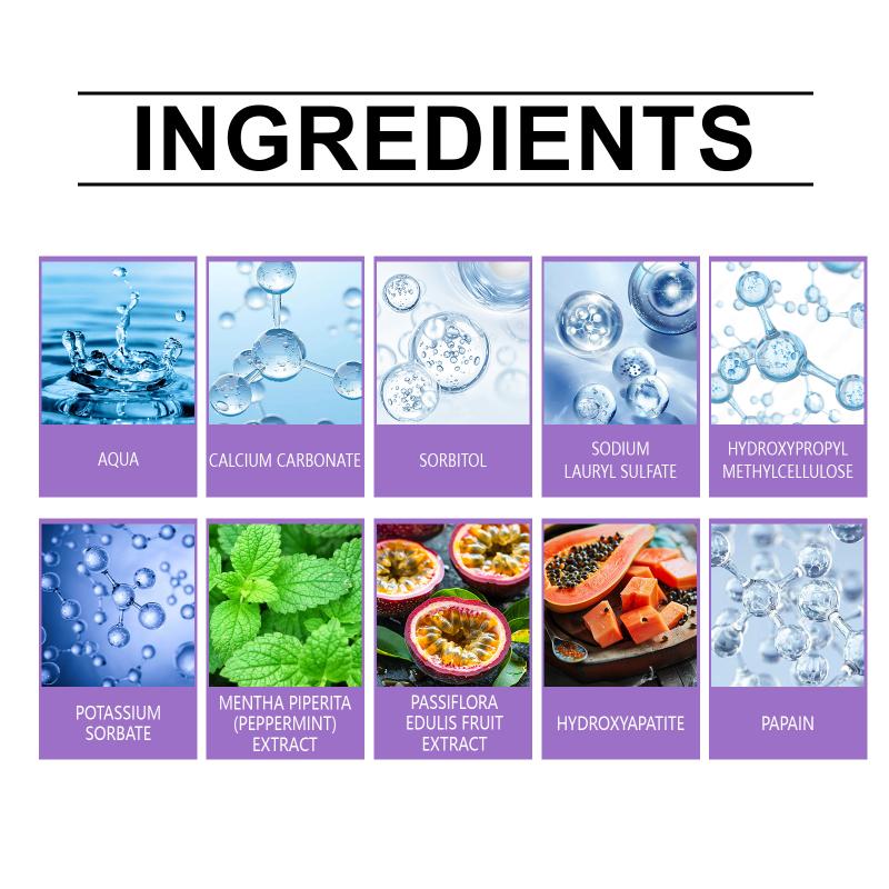 Purple Color Toothpaste Removal Plaque Stain Dental Bleaching Cleaning Oral Hygiene Fresh Breath Whitening Toothpaste