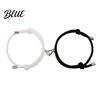 Magnetic Alloy Love Charm Bracelet 2Pcs/Set Matching Heart Pendant Couple