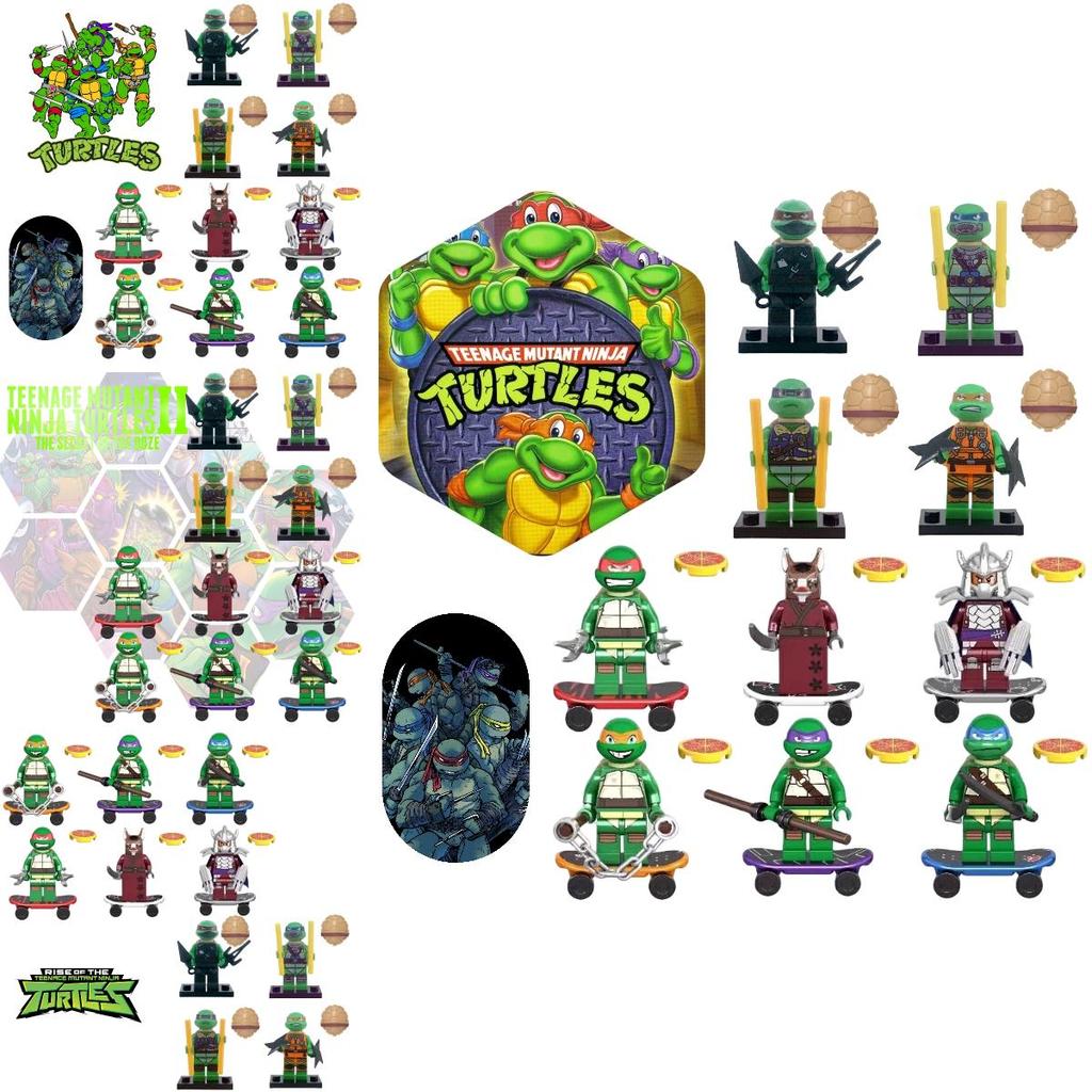Ksz 723 Ninja Turtles Dafengqi Novelty Miniature Building Blocks Toy Abs Plastic Diy Export Type