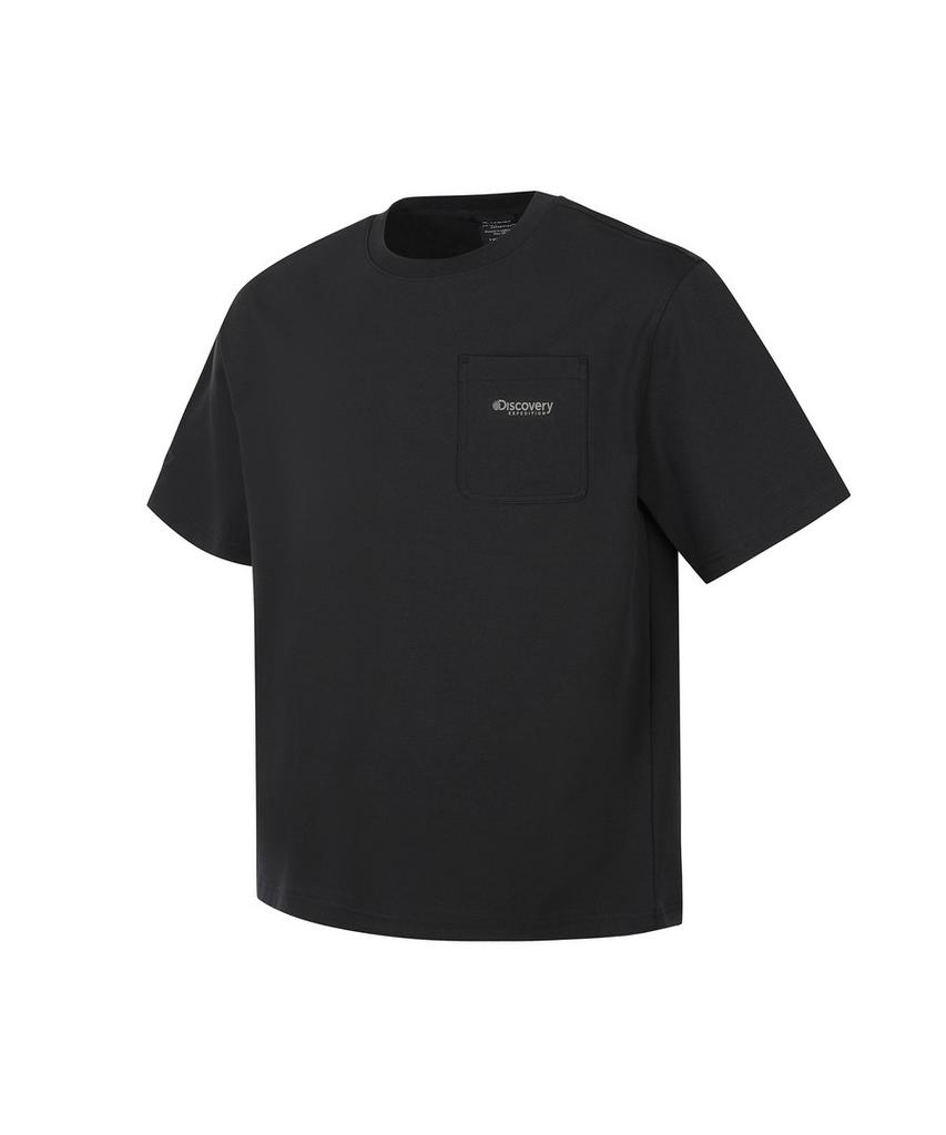 DISCOVERY EXPEDITION Men'S Freshvent Knit Training Pocket Short Sleeve T-Shirt (Black)