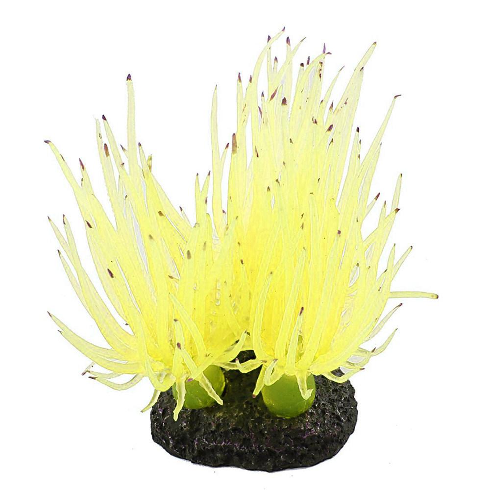 Artificial Pink Sea Anemone Coral Aquarium Decoration Fish Tank Ornament Lifelike Soft Flexible Non Algae Causing Water