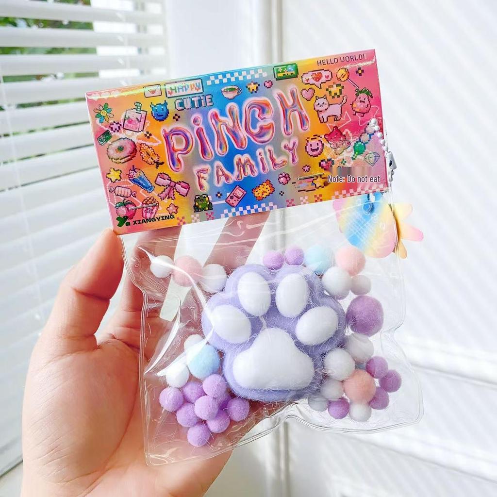 Super Soft Plush Cat Claw Blind Bag: Music Pinch Decompression Toy