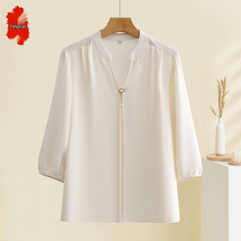FENGXIAO Women s Loose Fit Round Neck Shirt 3XL