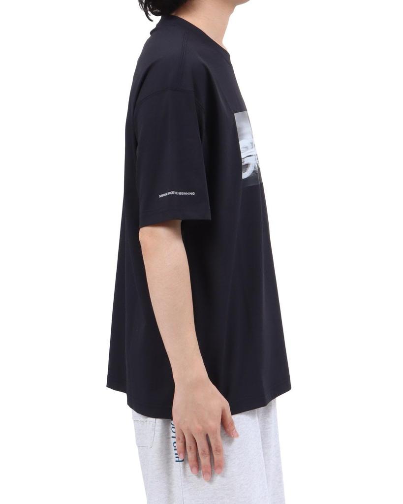 Hybrid Multifunctional Blurry Crew Core Line Unisex Surfing Casual Wear Short Sleeve Summer Clothes 262G1037 Black 3L [Gatcha] T-Shirt Men's