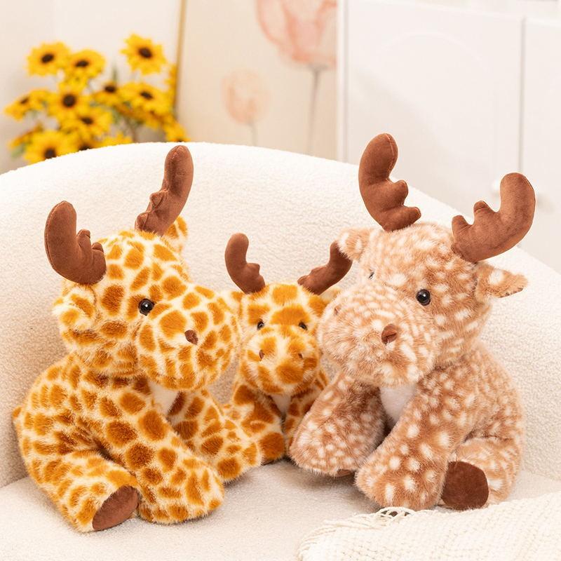 Plush Toys Christmas Elk Dolls Deer Doll Atmosphere Props for Children and Girls Gifts On Christmas Eve