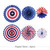 USA 250th Anniversary Party Supplies Set: Festival Decorations, Paper Plates, and Tablecloth.