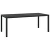 Day and Night - Day and Night Black Aluminum and WPC Garden Table 185x90x74 Cm