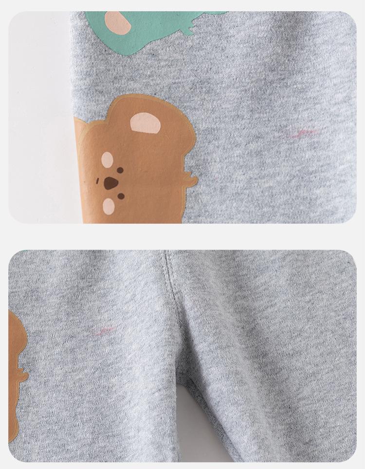 Toddler Grey Casual Leggings Long Pants for Spring & Autumn - Stylish Boys' Pants (0-6 Years)