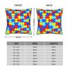 Bold Color Autism Awareness Puzzle Pillow Cover Comfy Cushion Cover Morden Pillow Case For Office Car Home Decor