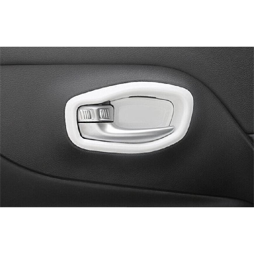 For Jeep Renegade 15-2023 Alpine White Inner Door Handle Bowl Frame Trim 4pcs