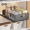 1/2Pcs Pull-out Cabinet Organizer Storage Basket Large Capacity Strong Load-Bearing Easy Installation No Drill Slide-Out Drawers Storage Racks