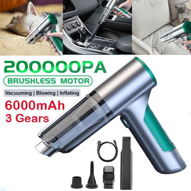

3 в 1 беспроводной портативный автомобильный пылесос, портативный вакуумный насос для домашних электронных автомобильных аксессуаров