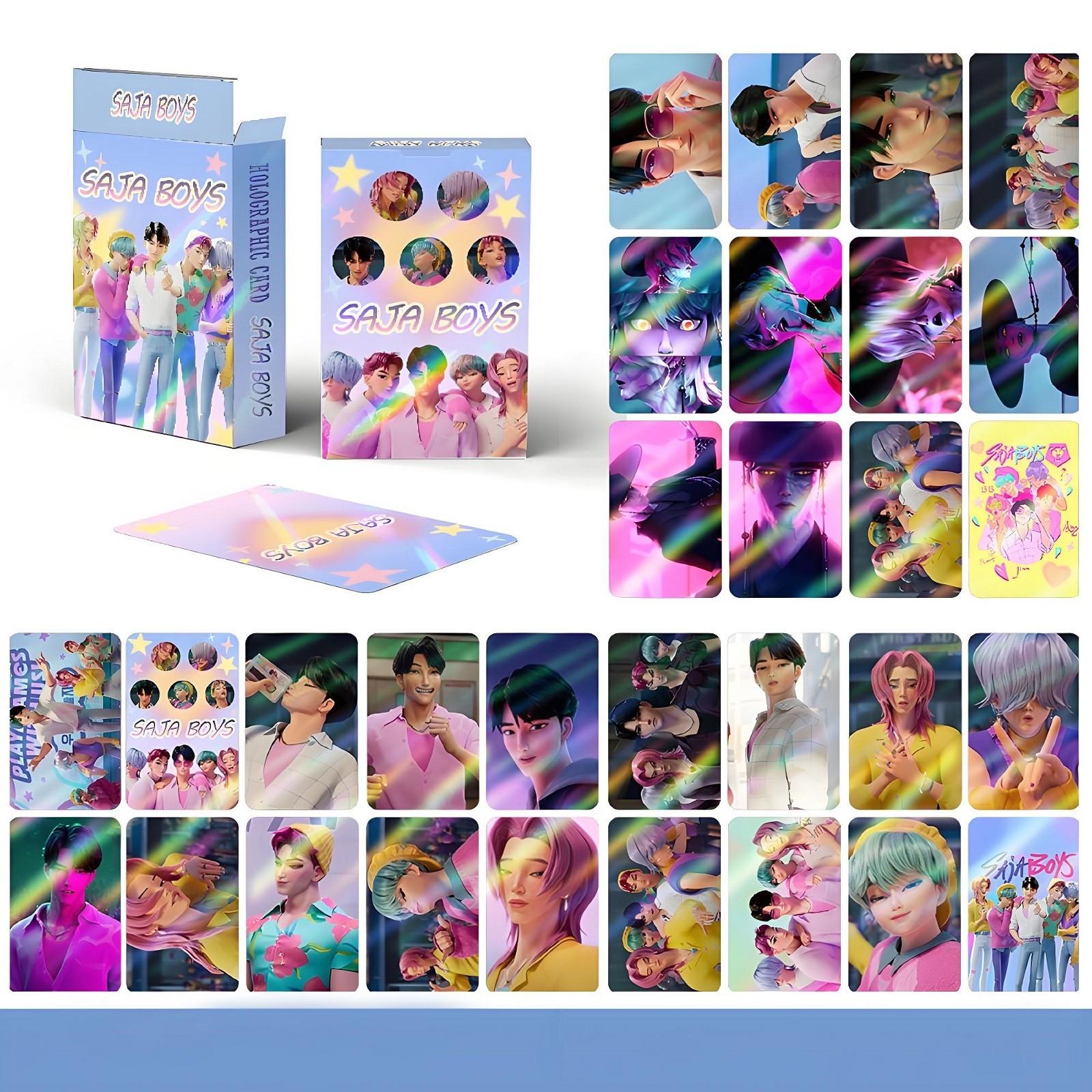 

30 Лазерных Карточек Мультяшные Коллекционные Фотокарточки Девушка-Ведьмак Группа Шака Бойз-Группа Флэш-Карточка LOMO-Карточка One Size