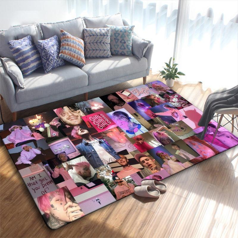 Lil Peep Carpet Rug for Living Room Bedroom Home Sofa Decoration,Kids play Non-slip Floor Mat