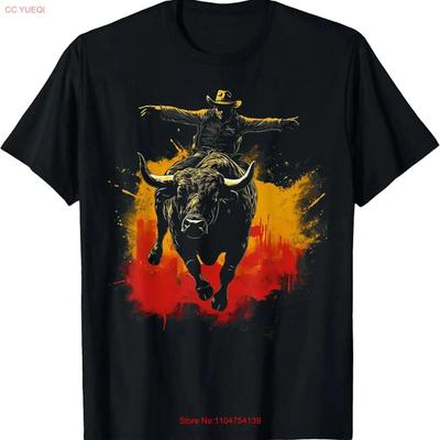 Bull Riding Rider T Shirt For  Vintage Washed Breathable Unisex Stylish Stretched Top For Everyday Wear Streetwear Fashion