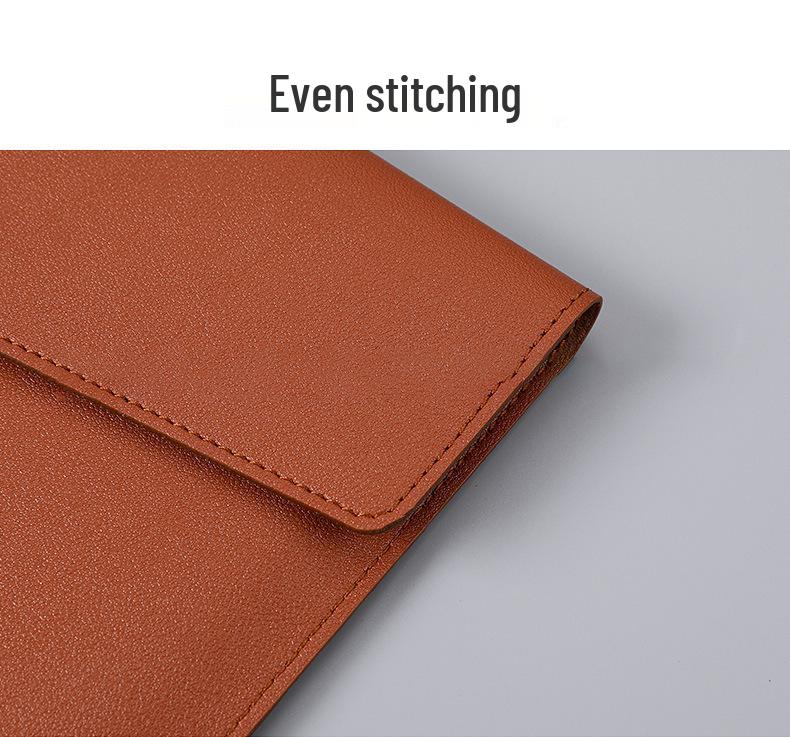 A4 Waterproof Leather Document Bag - Large Capacity Business Briefcase