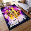 "LeBron Lakers Poster Style Non-slip Rug Suitable for Living Room and Bedroom Sofas"