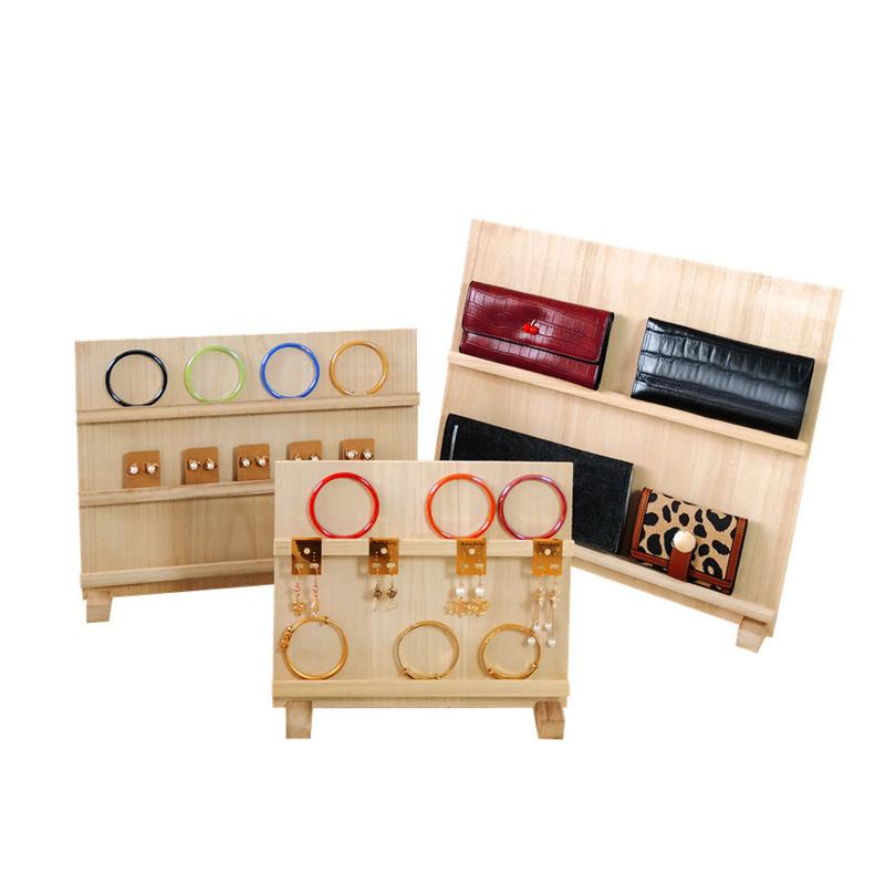 Wooden Multi-layer Earring Display Rack Earring Stud Storage Display Props Jewelry Storage Rack Counter Earring Jewelry Rack