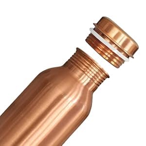 Pure Copper Water Bottle – 1000 ml (Pack of 2) | Leak-Proof & Lightweight Copper Bottles for Daily Use
