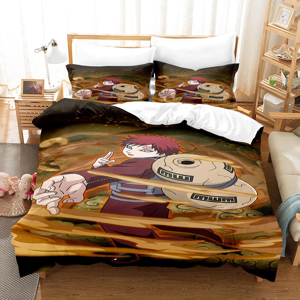 3D Printed Bedding Three-Piece Set, Anime, Naruto Sasuke