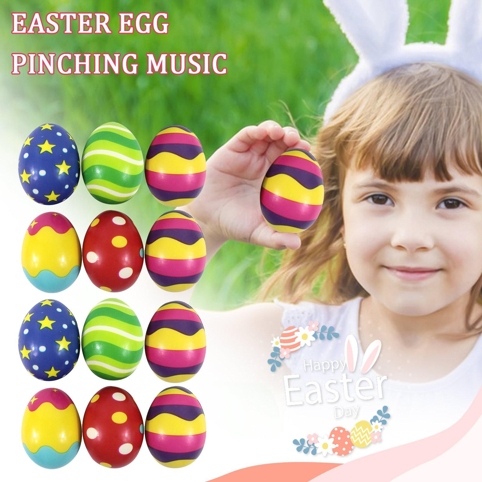 12 шт. пасхальных яиц, пасхальные яйца декомпрессионные игрушки пасхальные украшения для мальчиков и девочек пасхальная корзина наполнитель для вечеринок подарки пасхальные яйца охота