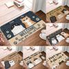 Cute Cats Print Welcome Mats Outdoor Entrance Doormat Non-Slip Living Room Bedroom Carpet Home Indoor Decor Funny Rug