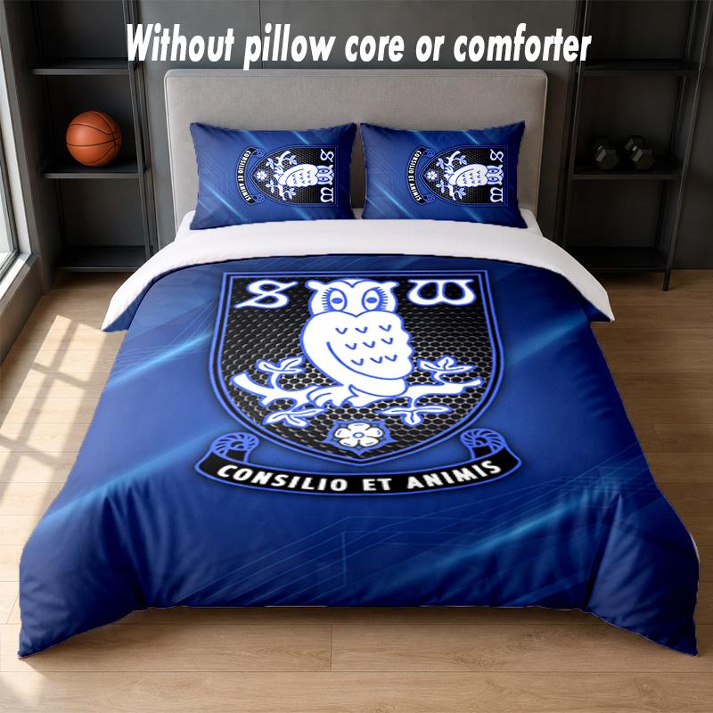 Sheffield Wednesday Design Bed Bedding Set 1 Duvet Cover + 2 Pillowcases Soft Breathable Household Bed Linens