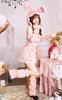 Cosplay Halloween Bunny Bunny Girl Rabbit Ears Plush Toy Fur Rabbit Gingham Check Ribbon Idol Costume Disguise Marie Moon 8 Piece Set 9960 [Malymoon]