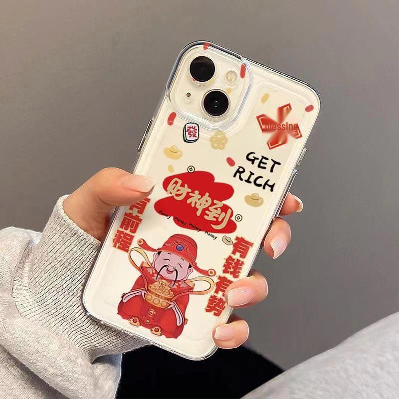 

Новый креативный чехол Caishen Apple iPhone для моделей 12-16 Pro Max, 14 Plus; Уникальный и модный дизайн iPhone 15 Pro