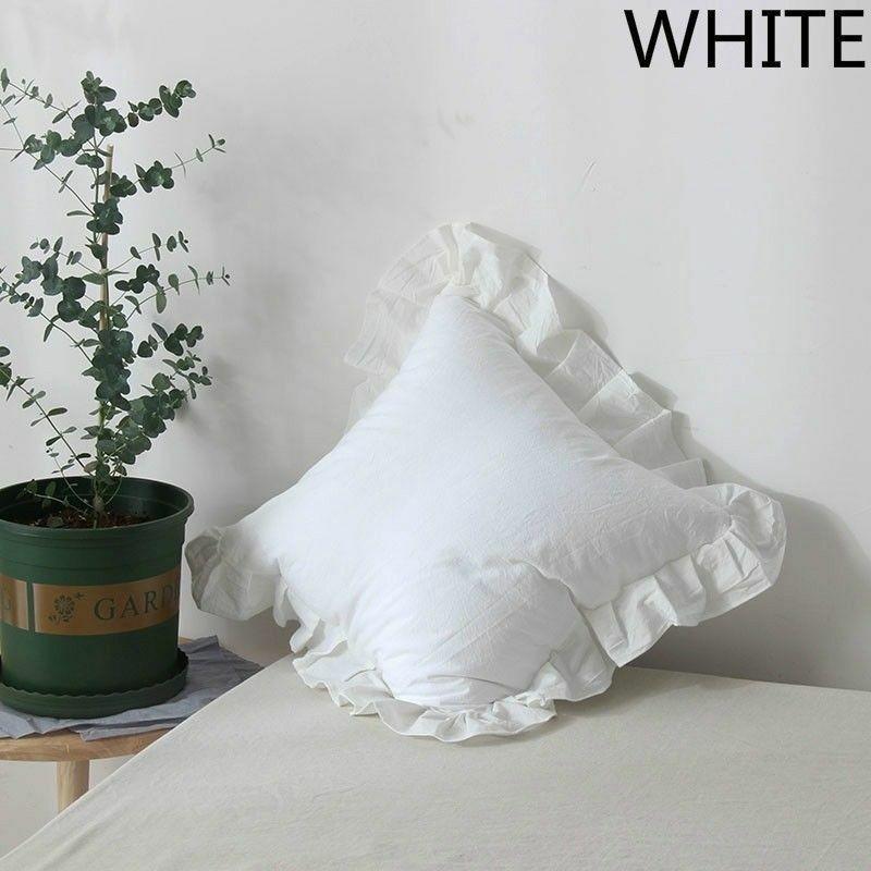 

Чехол на подушку из хлопка 45 см диван кресло HomeDecor однотонный цвет оборка наволочки для дивана наволочка 45*45cm