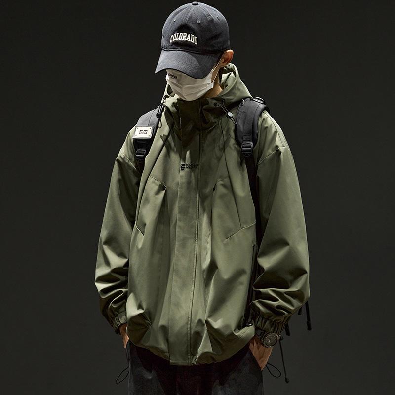 Men's Trendy Windbreaker Jacket - Spring & Autumn, Boys' Cotton Coat, Mountaineering Style