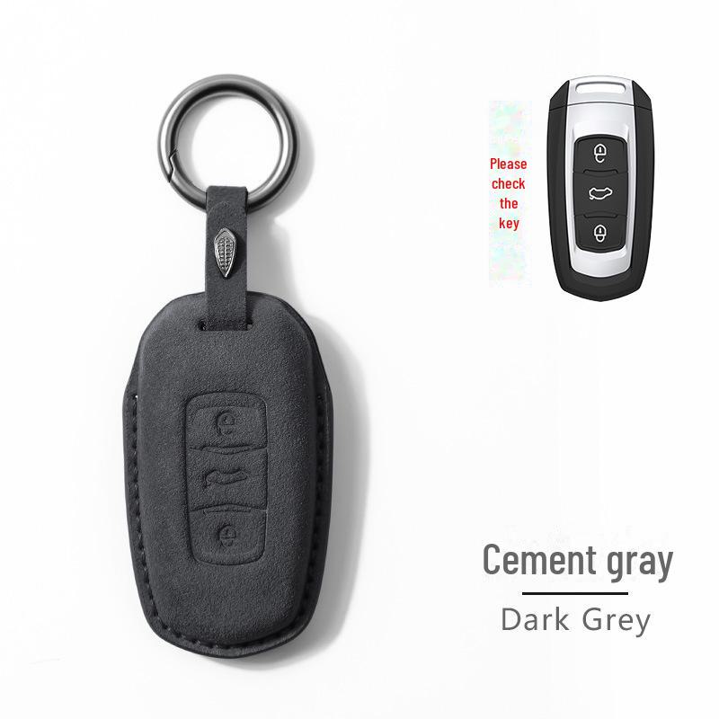 Geely Autoschlüsselhülle für Emgrand GS, Boyue, X3, X6, King Kong, X1, Borui - Leder Schnallenetui für Vision S1