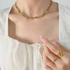 Colorful Zircon Fisheye Necklace & Bracelet Set with Copper Chain