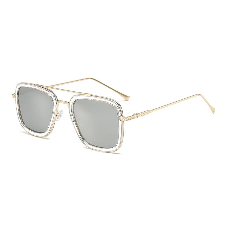 Stylish Men's Square Frame Sunglasses Inspired by Iron Man and Spider-Man - Trendy European and American Design, Large Frame