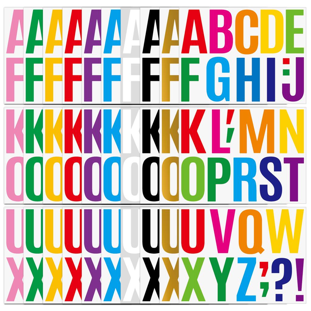 4-inch Letter Sticker Large Size Car Wall Sticker Exhibition School Kindergarten Decoration DIY Large Size Letter Sticker