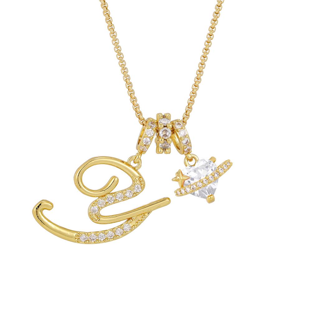Cross-border necklace dopamine 26 English letter necklace girl light luxury niche high-end Amazon pendant jewelry