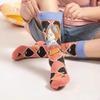 6 Pairs Graffiti Socks Fashion Personality Tide Socks Cat Cute Cartoon Animal Ins Trend Couple Socks Mid Tube Cat Socks Women