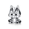 WOSTU 925 Sterling Silver Animal Charms Giraffe Zebra Unicorn Beads for Women Fit Original Bracelets Necklace DIY Jewelry Making